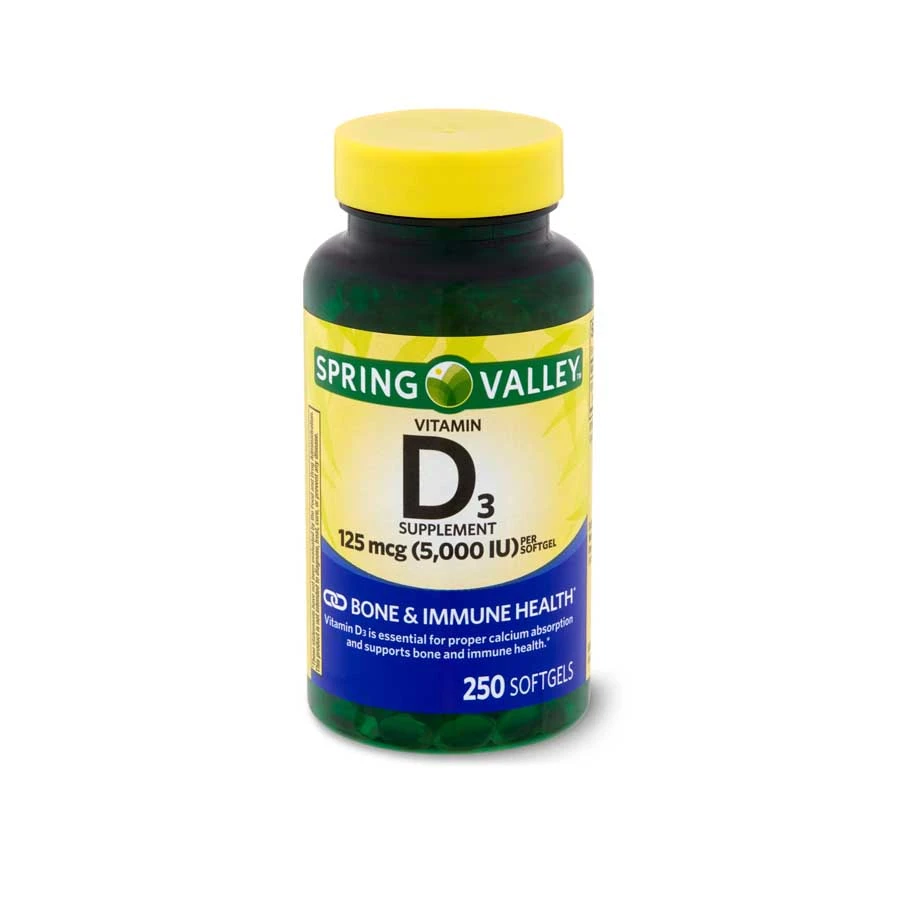 Spring Valley Vitamin D3 125mcg 5000 IU 250 Softgels price in Bangladesh | Authentic Product by Shundorjo