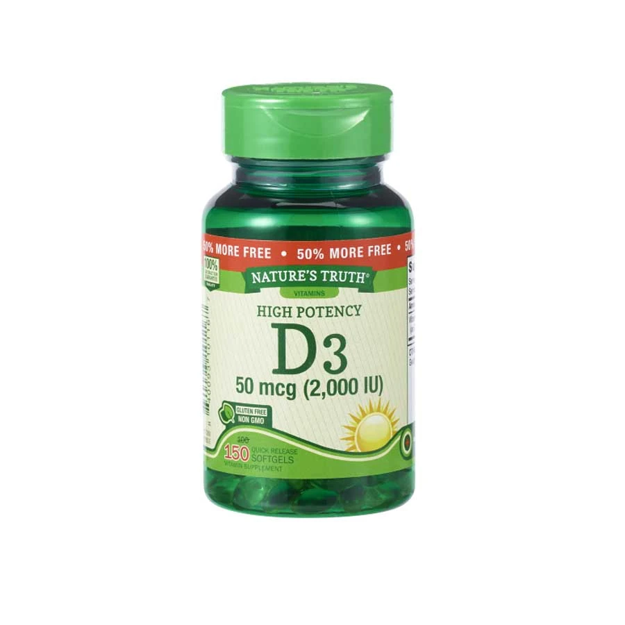 Nature’s Truth High Potency Vitamin D3 2000 IU 150 softgels price in Bangladesh | Authentic Product by Shundorjo