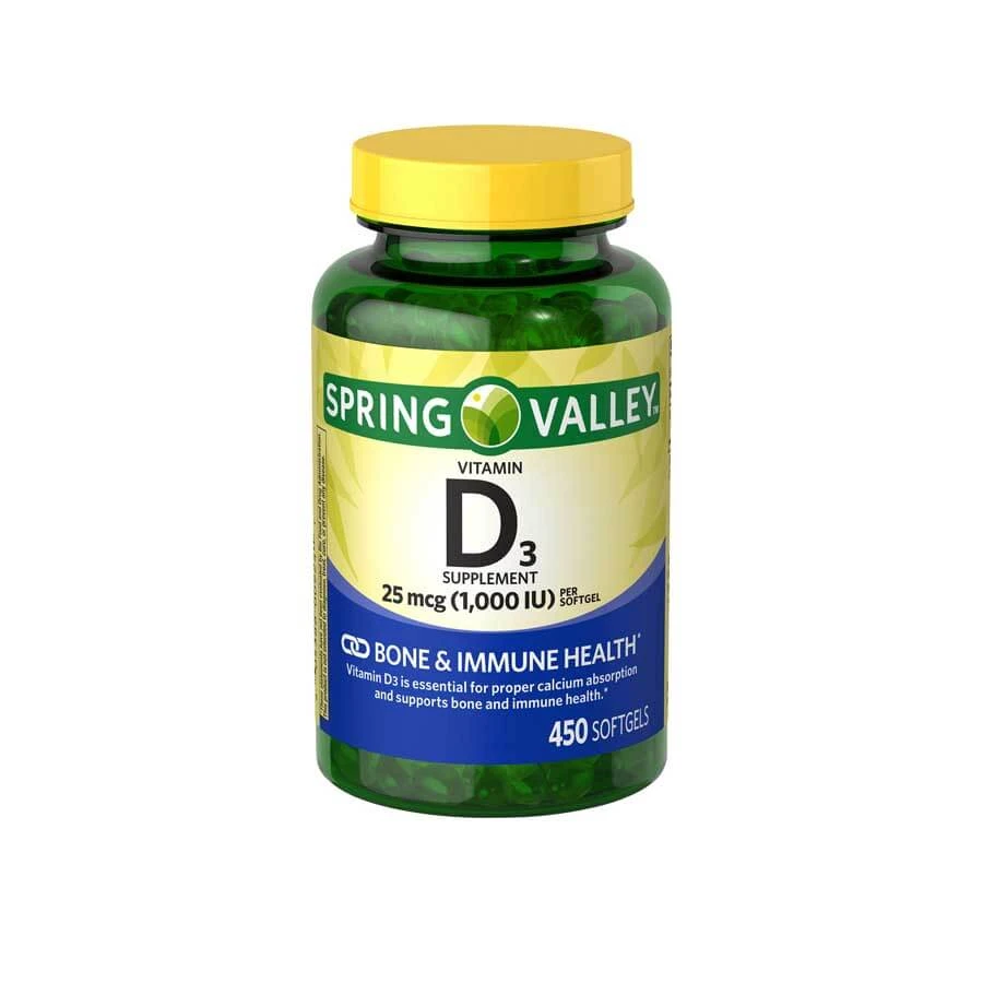 Spring Valley Vitamin D-3 1000 IU 450 Softgels price in Bangladesh | Authentic Product by Shundorjo