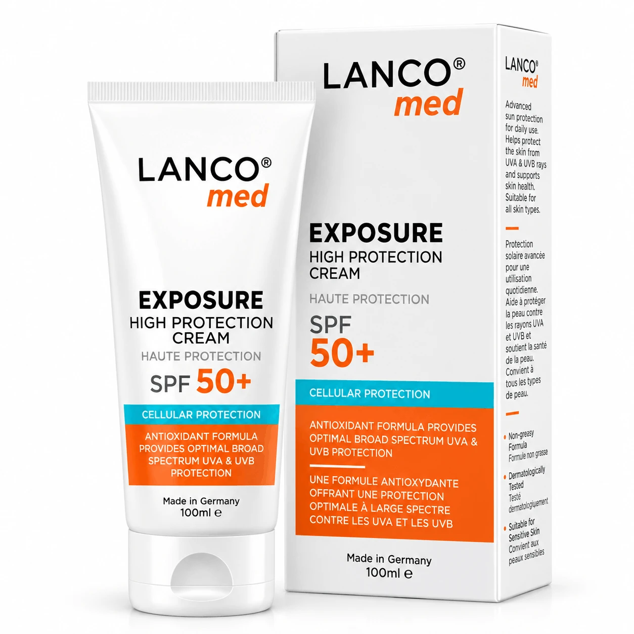 Lanco Med Exposure SPF 50+ Cream 100ml – High Protection Sunscreen price in Bangladesh | Authentic Product by Shundorjo