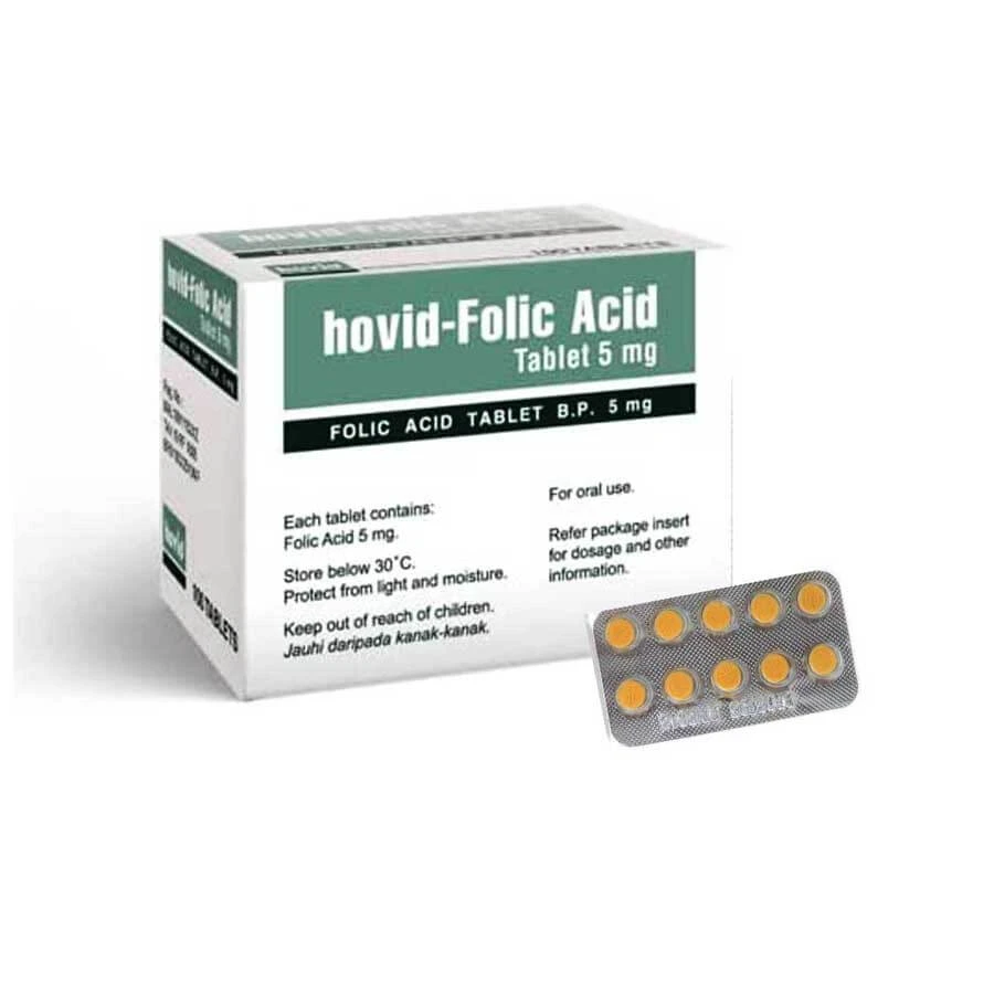 Hovid Folic Acid 5mg 100 Tablet price in Bangladesh | Authentic Product by Shundorjo