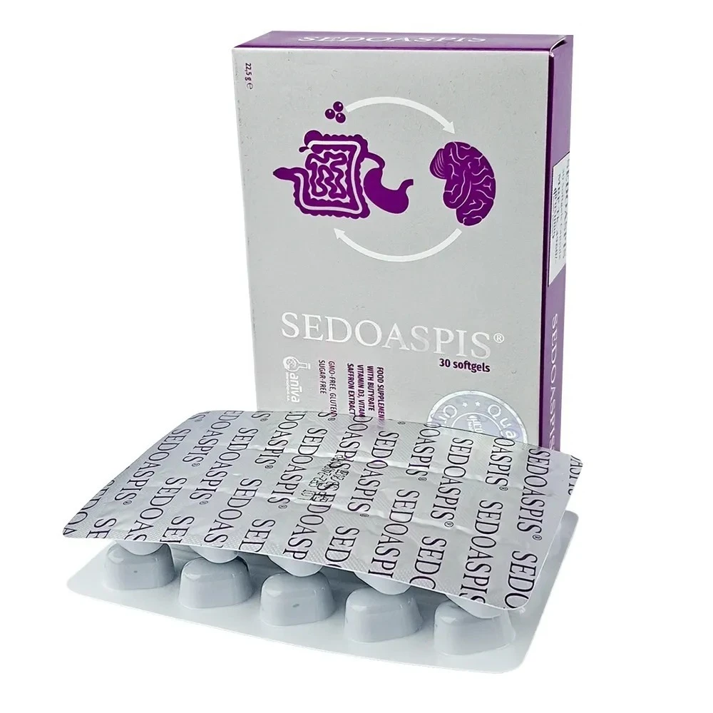 SEDOASPIS – Food Supplement with Butyrate, Vitamin D3, Vitamin B6 & Saffron (30 Softgels) price in Bangladesh | Authentic Product by Shundorjo