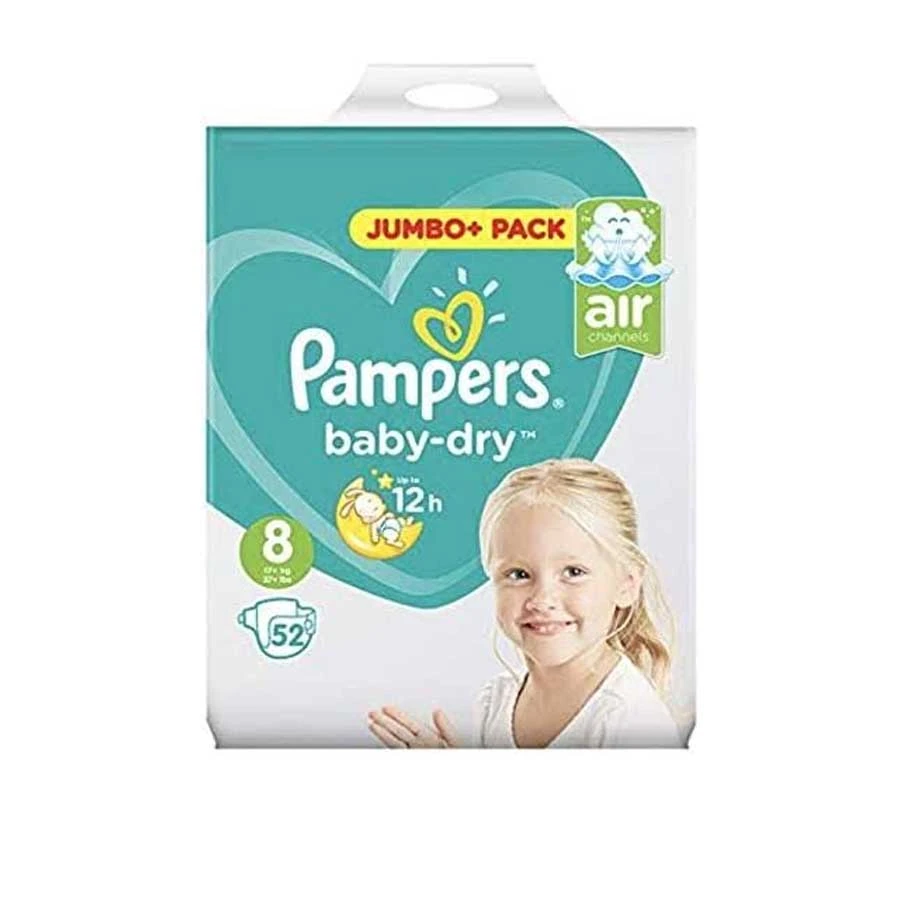 Pampers Baby Dry 8 Jumbo Plus Belt (17+kg) 52pcs price in Bangladesh | Authentic Product by Shundorjo