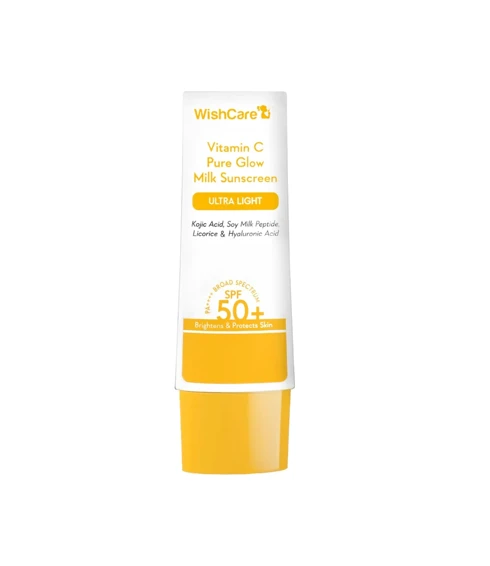 WishCare 2% Vitamin C Pure Glow Milk Sunscreen | SPF 50 PA++++ 50g price in Bangladesh | Authentic Product by Shundorjo