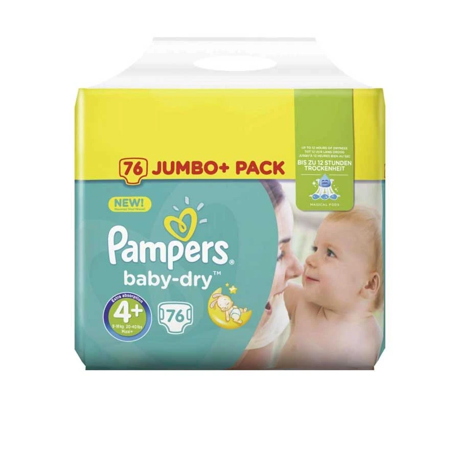 Pampers Baby Dry Diaper 4 Plus Belt (10-15kg) 76pcs price in Bangladesh | Authentic Product by Shundorjo