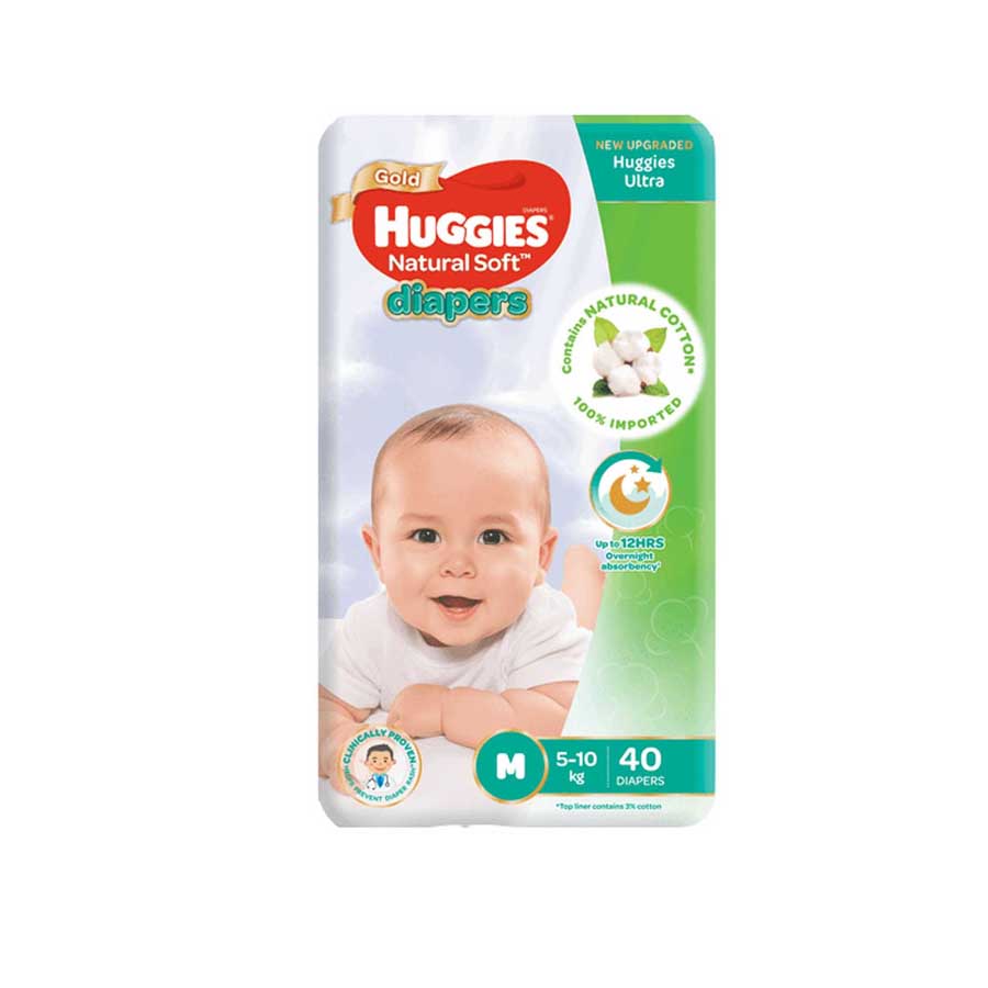 Huggies Baby Diaper Ultra Belt M 5-10kg 40pcs price in Bangladesh | Authentic Product by Shundorjo