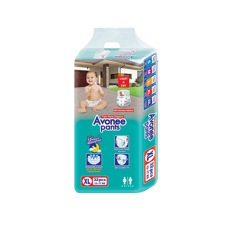Avonee 5 Baby Diaper Pants XL (12-17kg) 32pcs price in Bangladesh | Authentic Product by Shundorjo