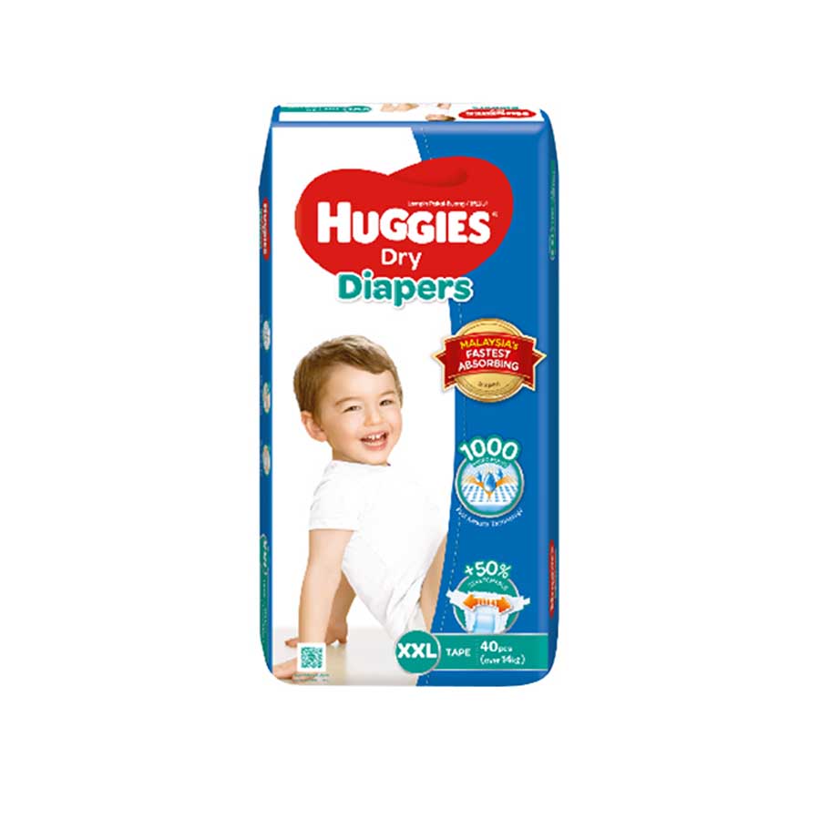 Huggies Dry Baby Diaper Belt XXL (Over 14+kg) 40pcs price in Bangladesh | Authentic Product by Shundorjo