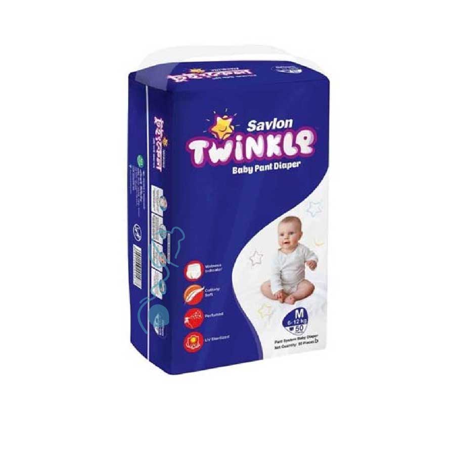 Savlon Twinkle Baby Pant Diaper M (6-12kg) 40pcs price in Bangladesh | Authentic Product by Shundorjo